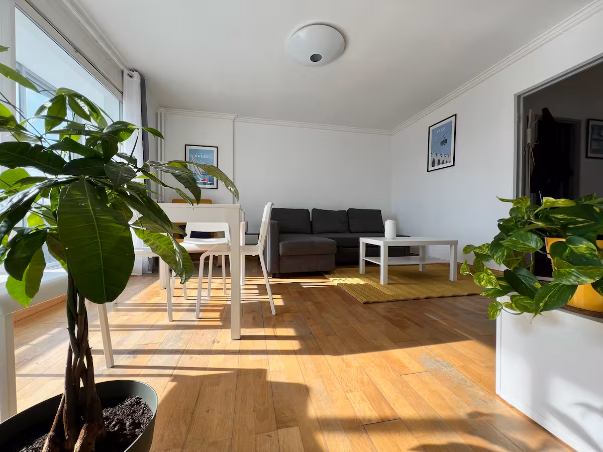 Salon et salle à manger lumineux