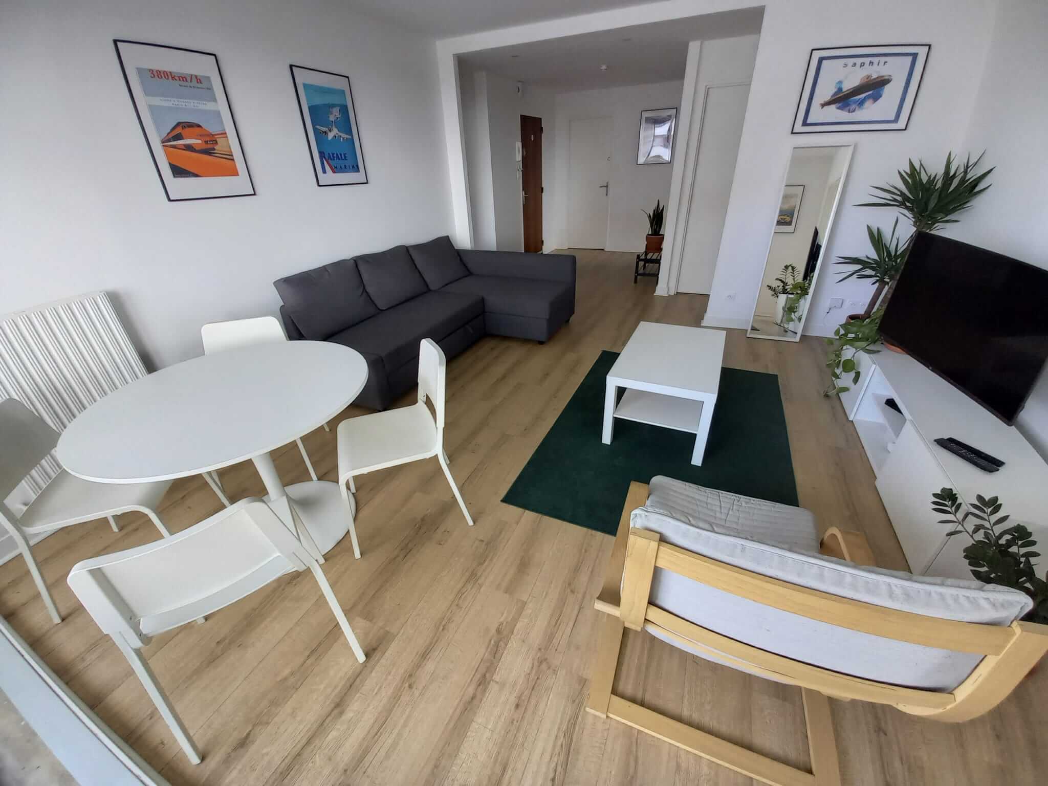 Salon spacieux avec canapé (9 Tarente, Brest)